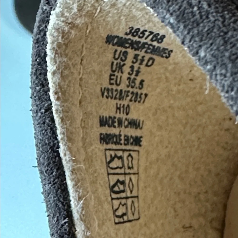 Lands End Suede Ballet Flats Brown Size 5.5 Rubber Sole Flaw